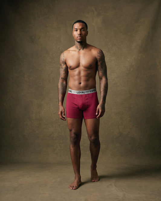 Red Boxer Brief, worn