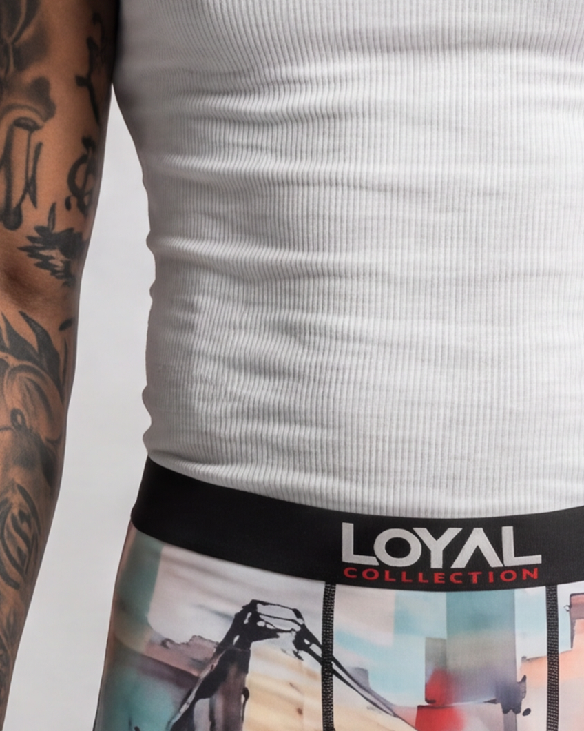 Cityscape Boxer Brief worn, close detail