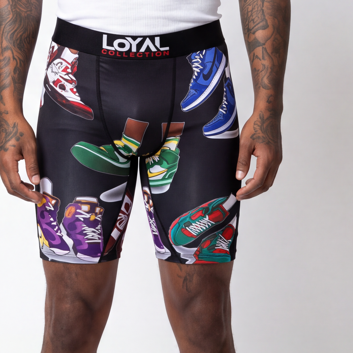Sneaker Boxer Brief worn, close detail