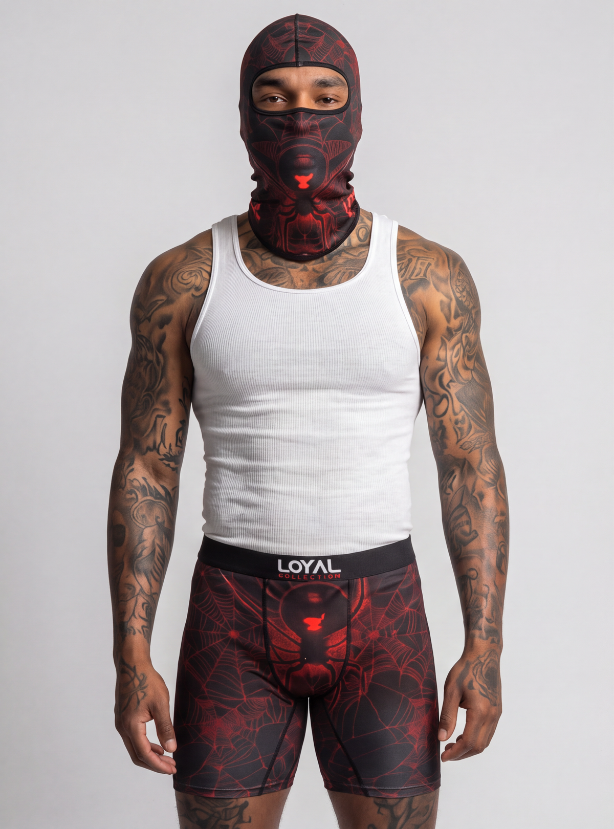Spiderweb Boxer Brief worn, studio