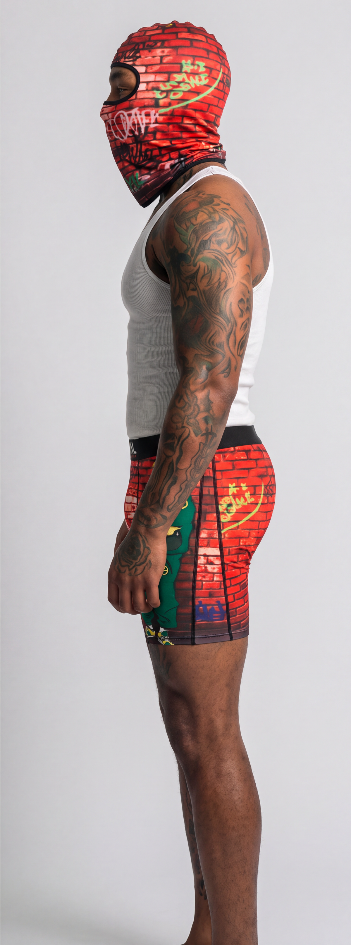 Brick Graffiti Boxer Brief worn, side view