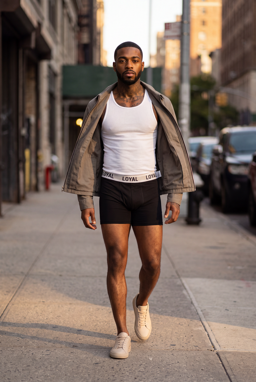 Black Boxer Brief worn