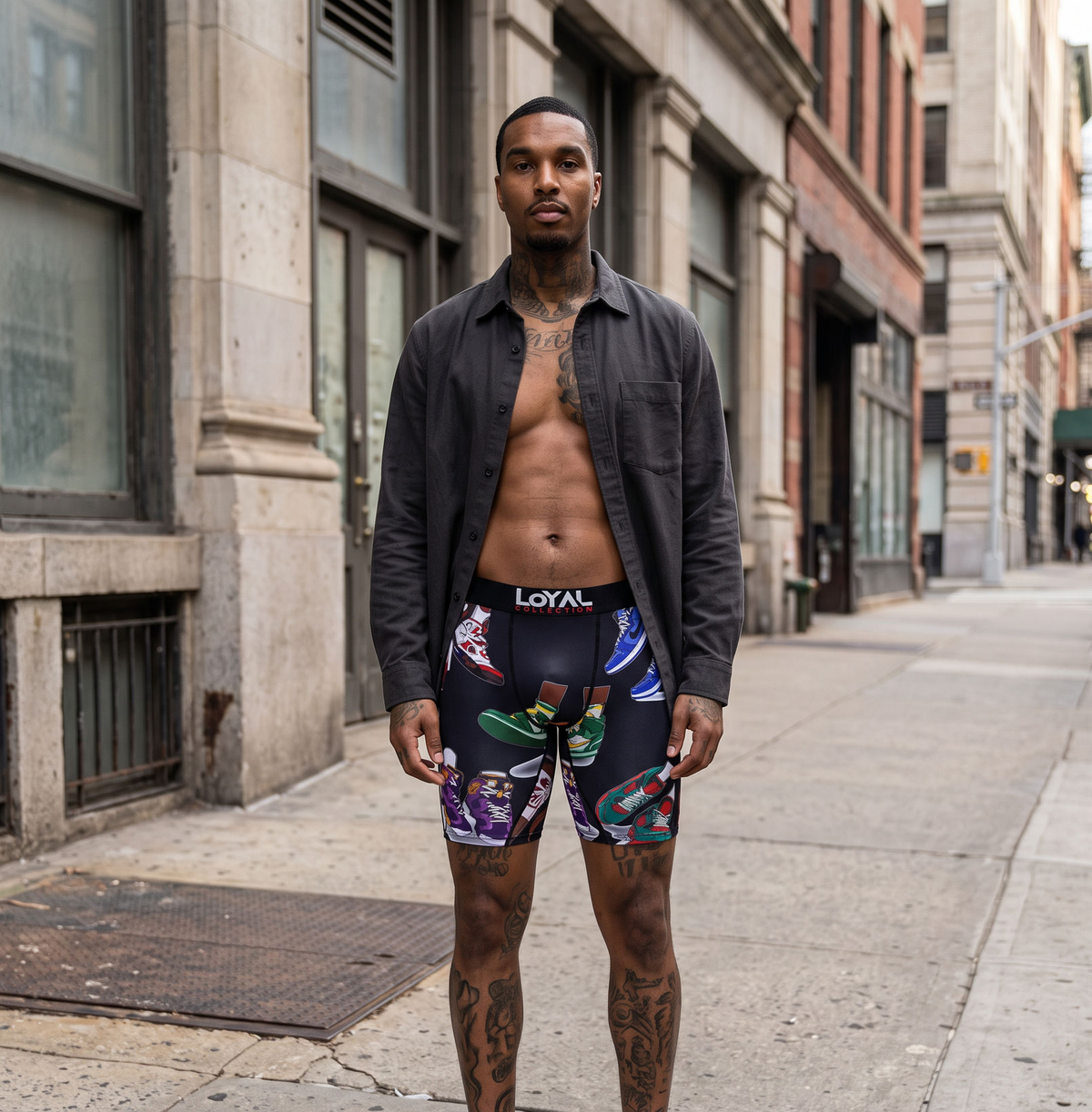 Sneaker Boxer Brief worn on a New York street