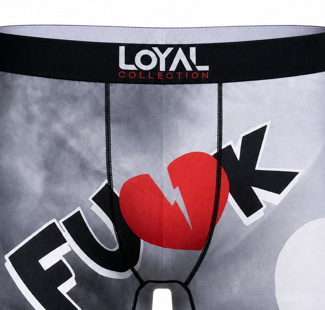 FUNK Gray Boxer Brief, waistband and pouch detail