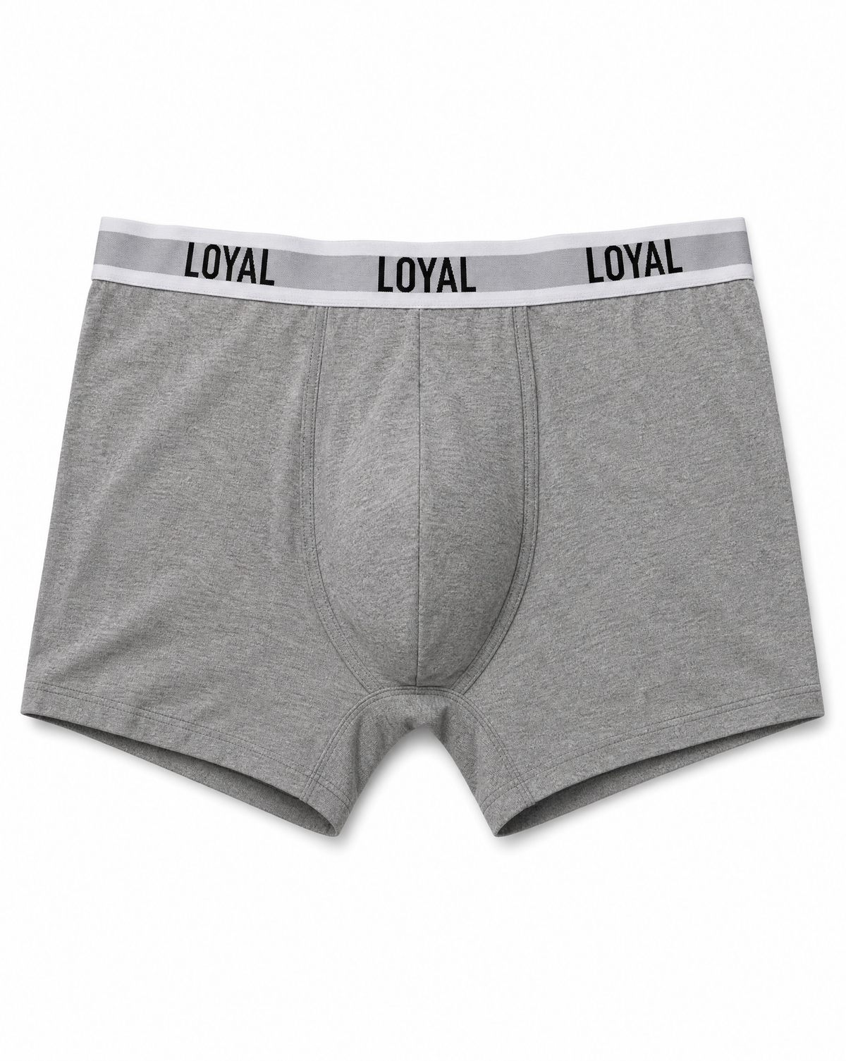 Gray Boxer Brief, waistband and pouch detail