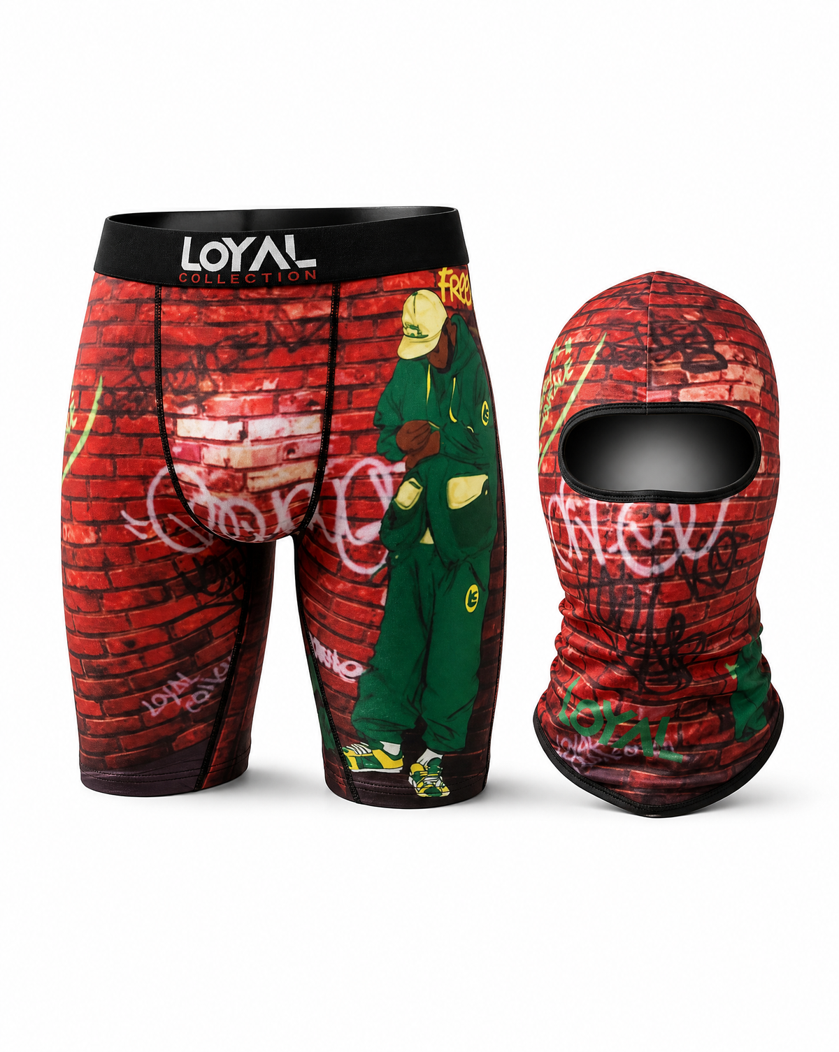 Brick Graffiti Boxer Brief with its matching balaclava