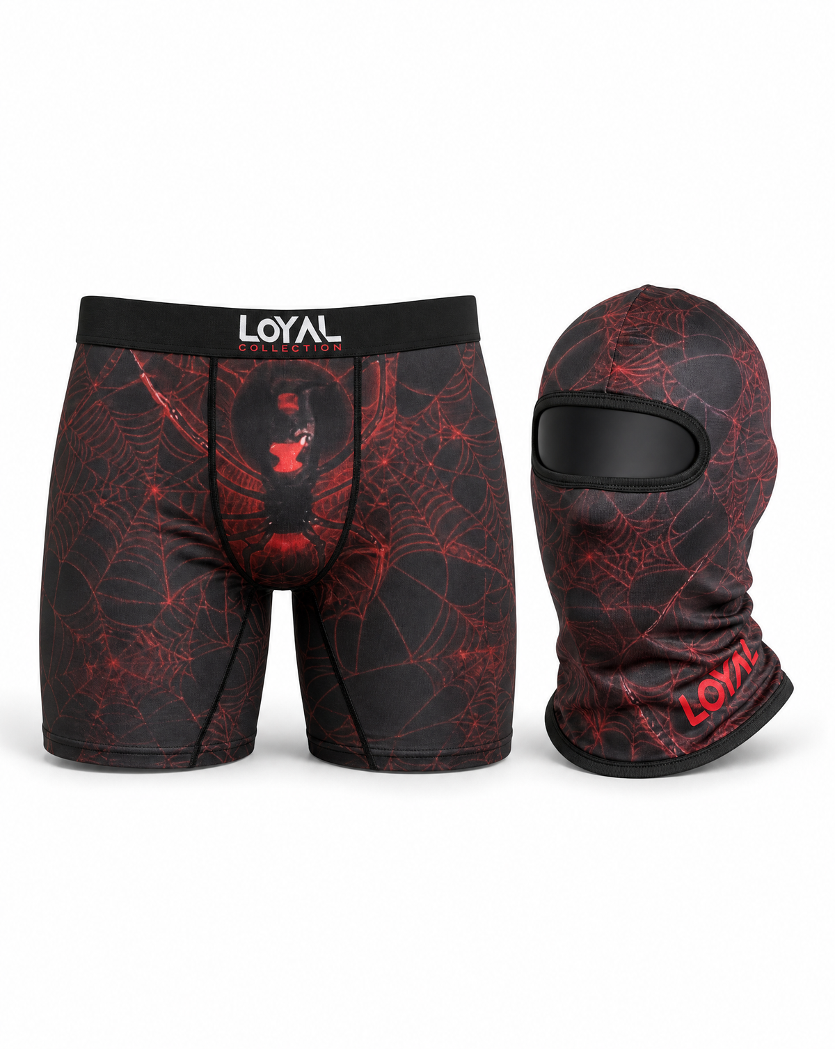 Spiderweb Boxer Brief with its matching balaclava