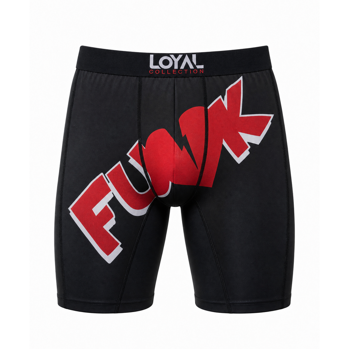 FUNK Black Boxer Brief, front view