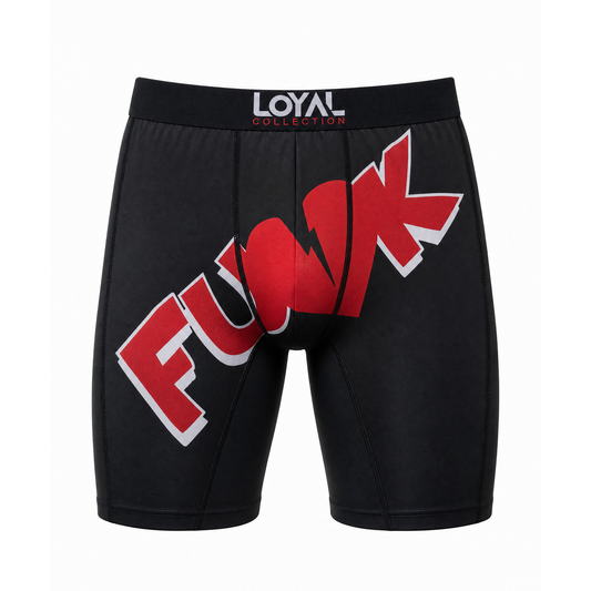 FUNK Black Boxer Brief, front view
