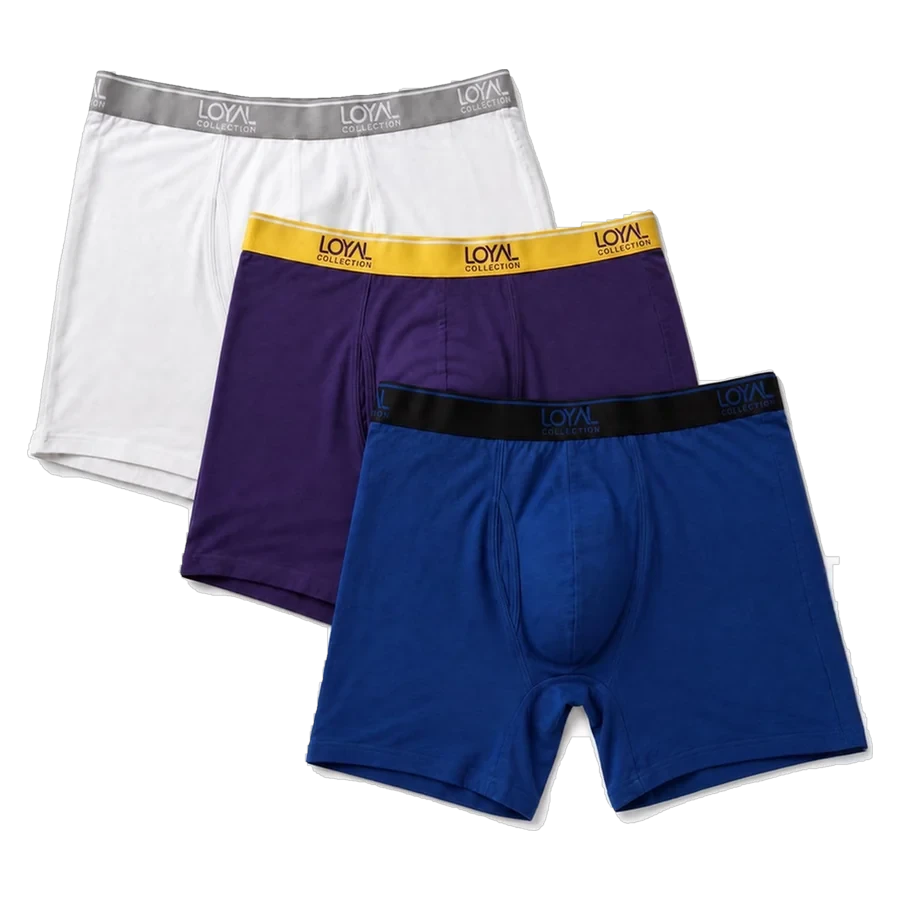 3 Pack Blue/White/Purple