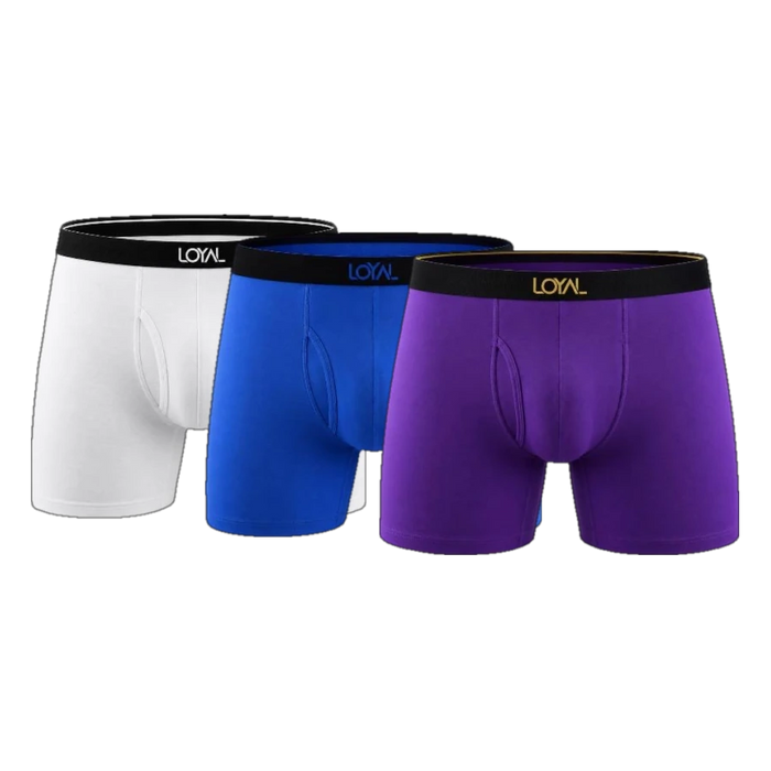 3 Pack Blue/White/Purple
