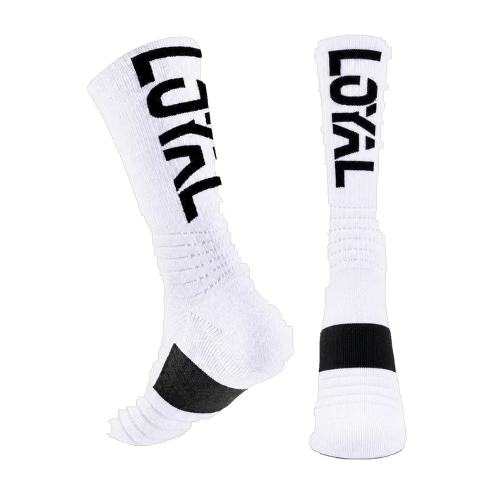White and Black Crew Socks